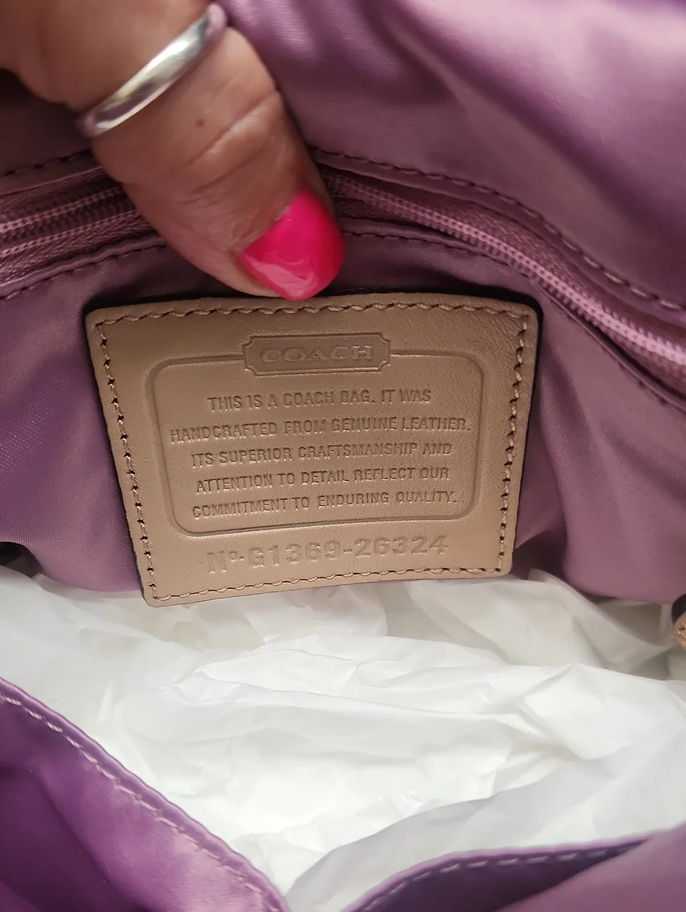 Coach Tan & Cream Satchel with Gold Hardware